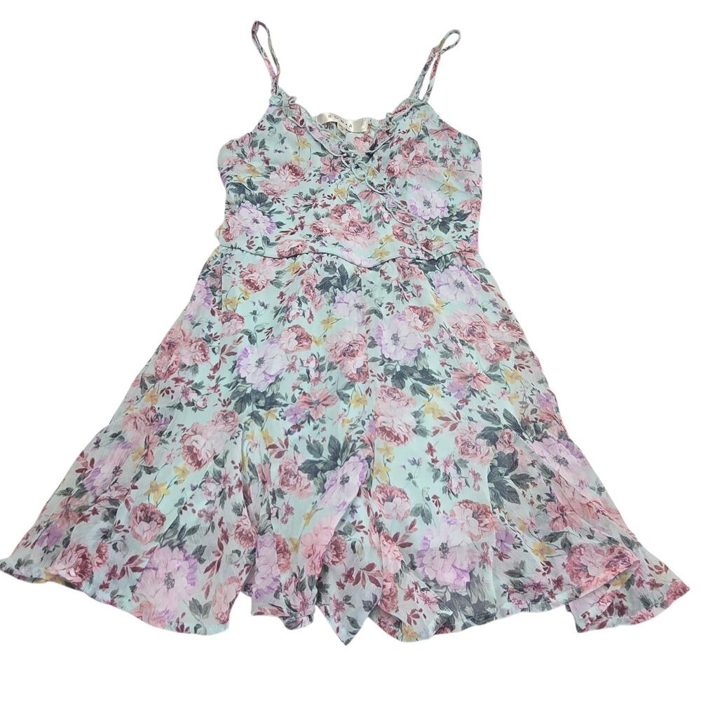 ROW A Women's Spaghetti Strap Romper Size Medium Multicolor